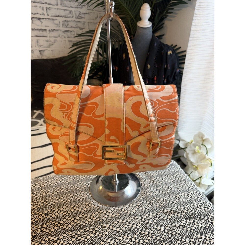 FENDI Jacquard Psychedelic Swirl Bento Box Vintage Bag.